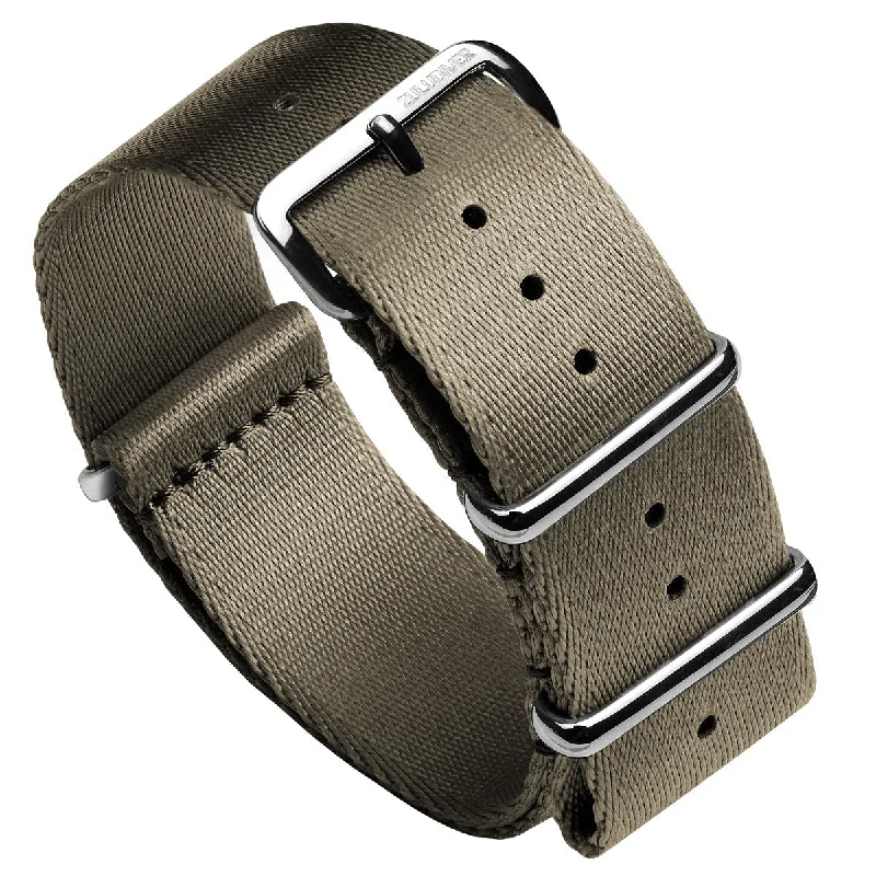 1973 British Military Watch Strap: ARMOURED - Desert Sand, Polished