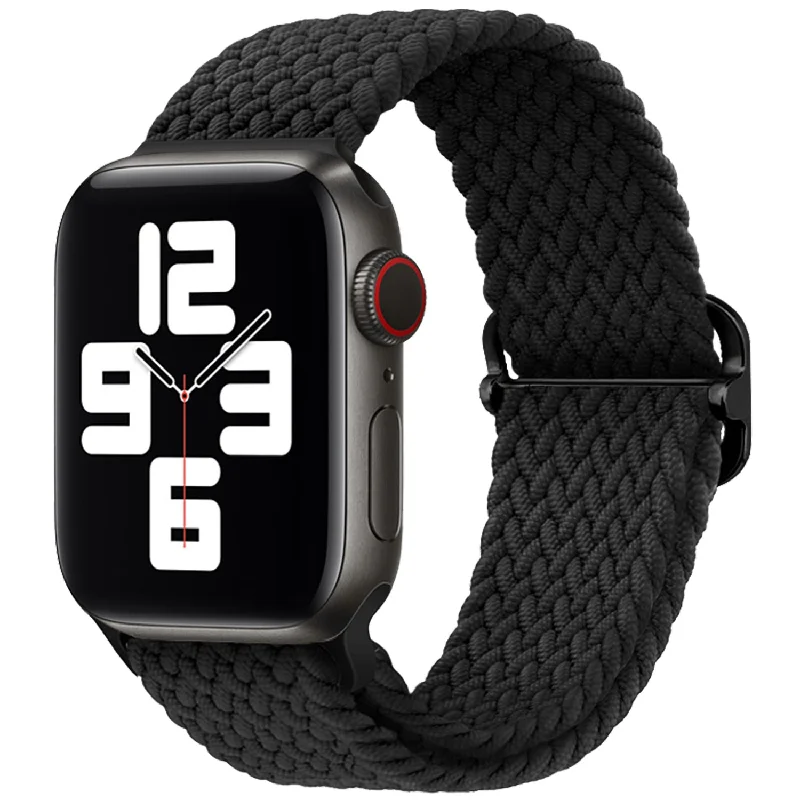 Apple Watch Braided Nylon Strap (Black)