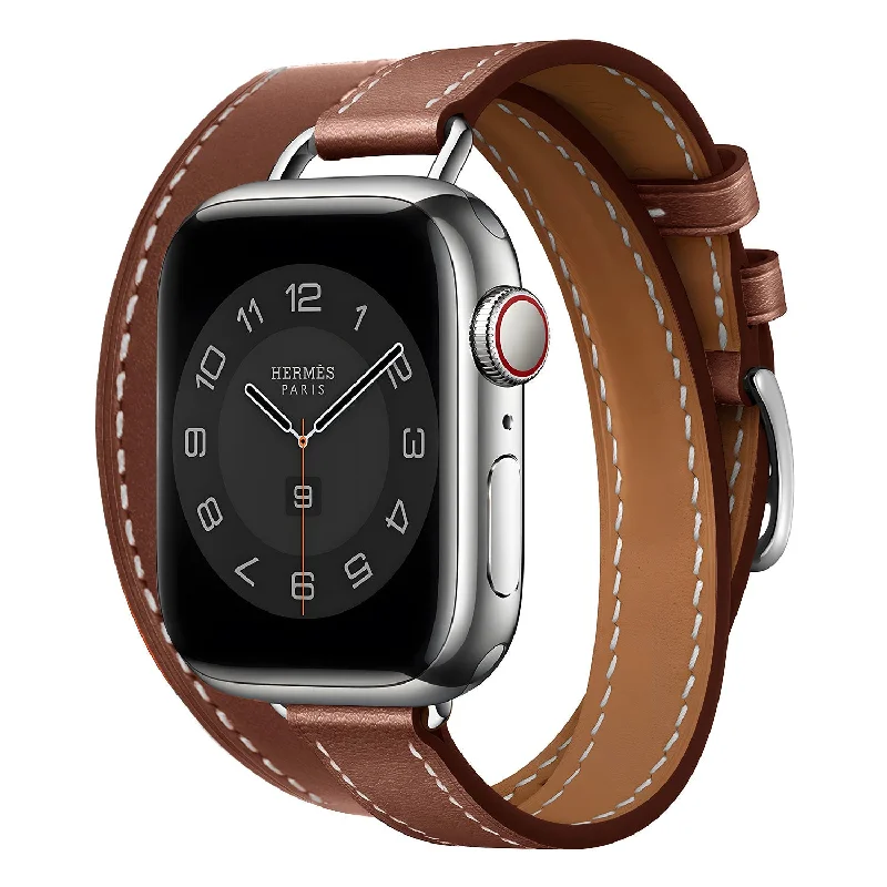 Apple Watch Leather Double Tour Strap (Brown)