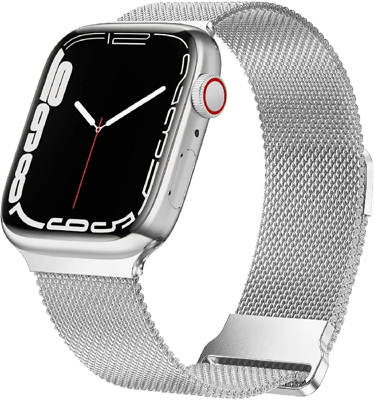 Apple Watch Milanese Strap with Buckle (Silver)