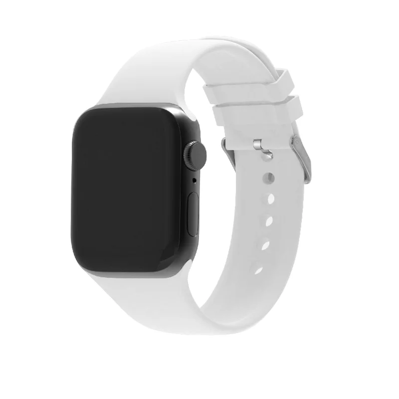 Apple Watch Silicone Strap with Buckle (White)