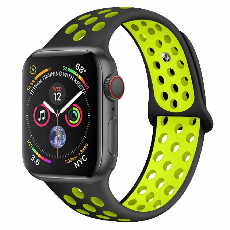 Apple Watch Sport Strap (Black/Yellow)