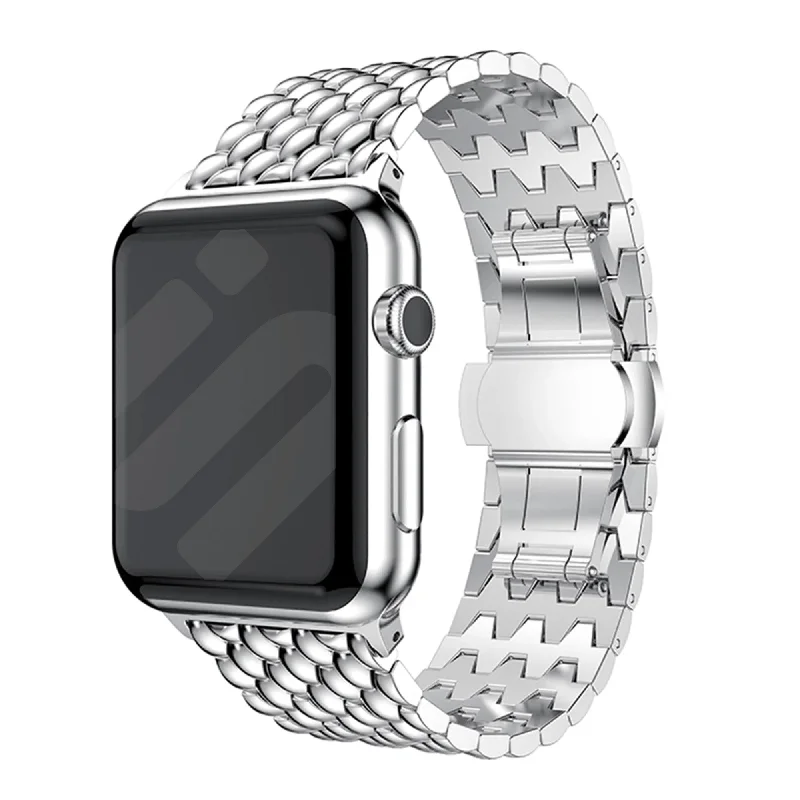 Apple Watch Steel Strap Dragon (Silver)