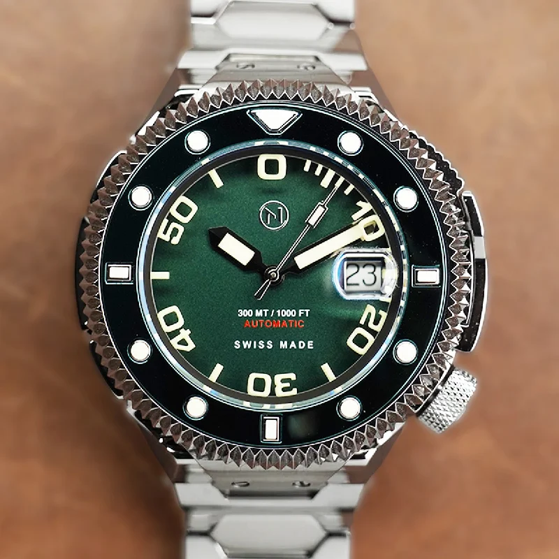 Atlantean II N003-07 Green Sand Blast Dial