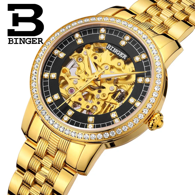 Binger Swiss Mechanical Miyota Luxury Women Watch B 5051