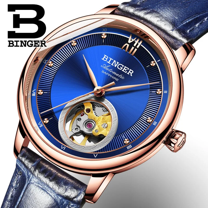 Binger Swiss Ultra thin Super Luxury Tourbillon Women Watch B 1108