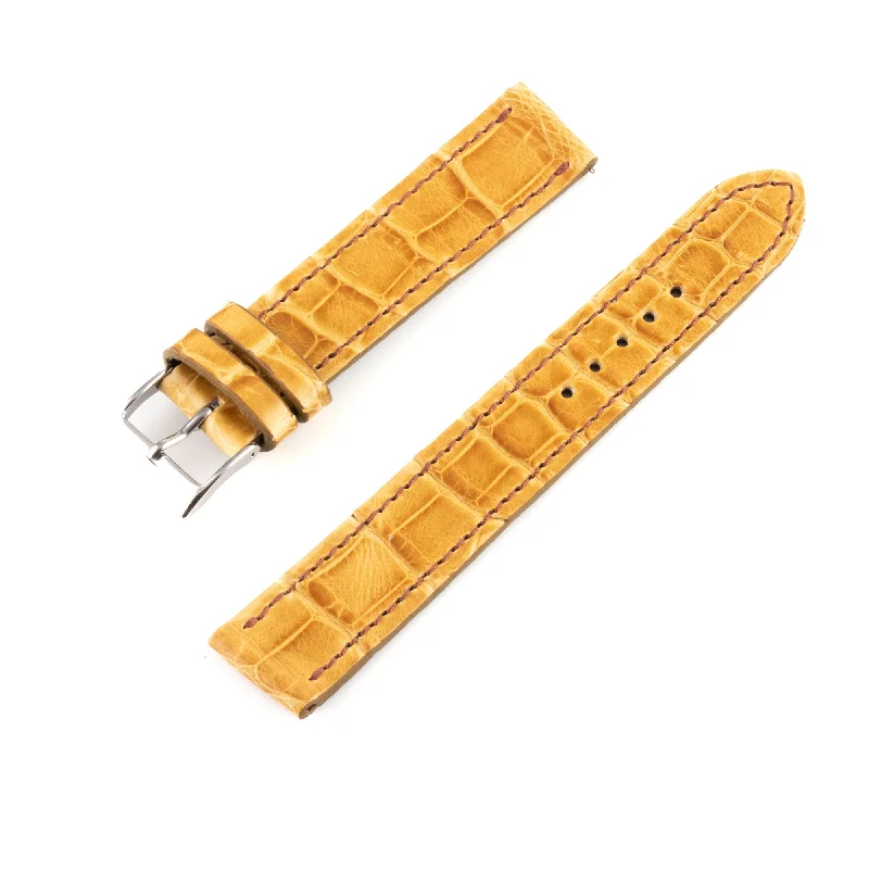 Bracelet montre "Solo" Alligator - Largeur 17mm / Taille M (n° 9)