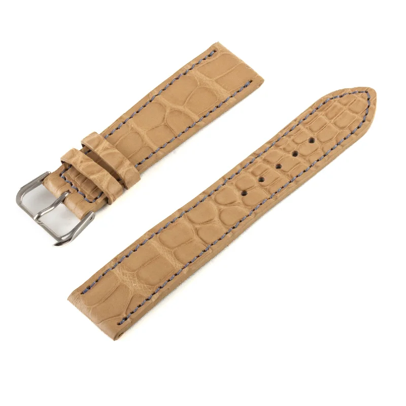 Bracelet montre "Solo" Alligator - Largeur 20mm / Taille M (n° 2)