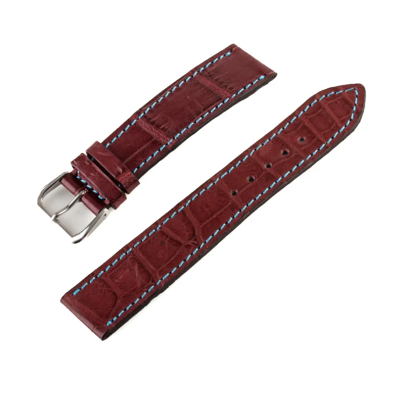 Bracelet montre "Solo" Alligator - Largeur 20mm / Taille M (n° 8)