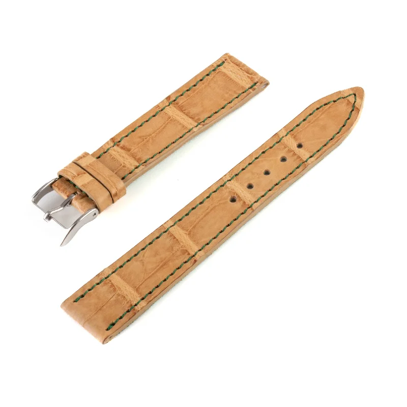 Bracelet montre "Solo" Alligator - Largeur 18mm / Taille M (n° 3)