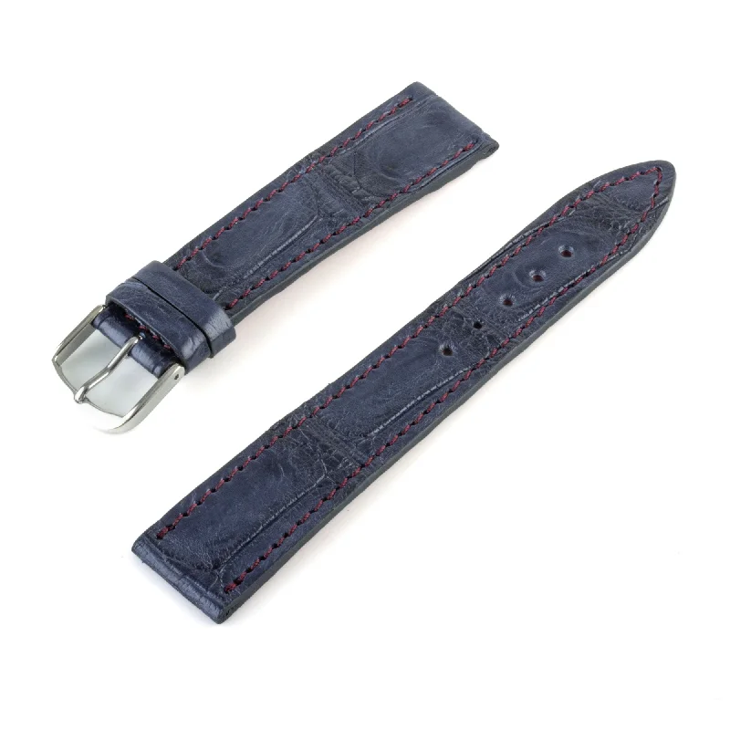 Bracelet montre "Solo" Alligator - Largeur 19mm / Taille M (n° 4)