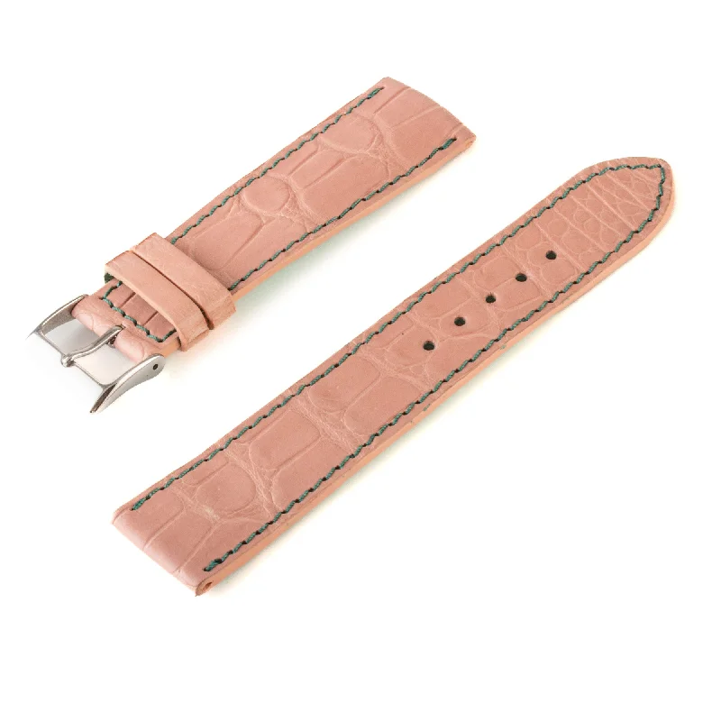 Bracelet montre "Solo" Alligator - Largeur 21mm / Taille M (n° 6)