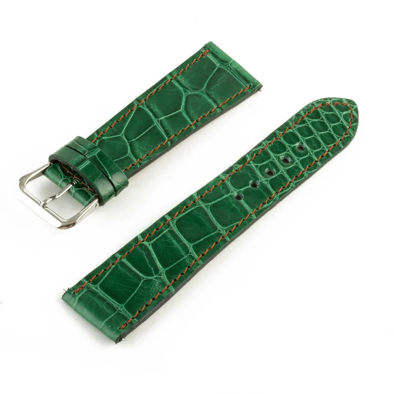 Bracelet montre "Solo" Alligator - Largeur 22mm / Taille M (n° 3)