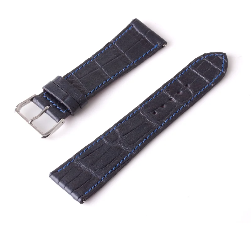 Bracelet montre "Solo" Alligator - Largeur 23mm / Taille M (n° 4)