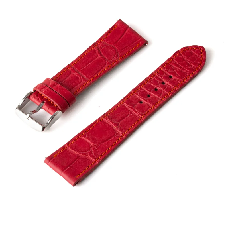 Bracelet montre "Solo" Alligator - Largeur 23mm / Taille M (n° 6)