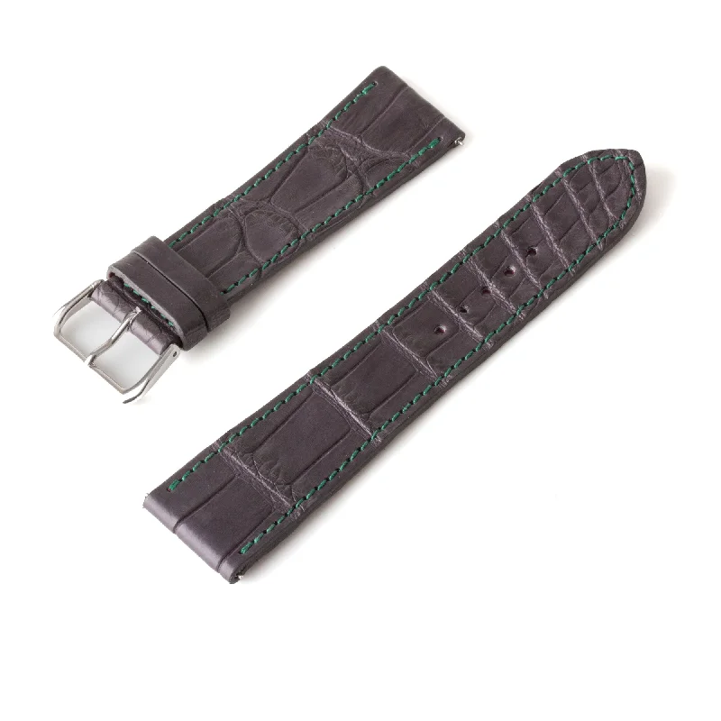 Bracelet montre "Solo" Alligator - Largeur 23mm / Taille M (n° 9)