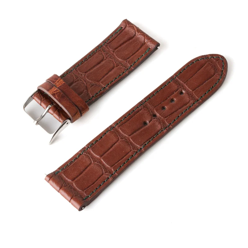 Bracelet montre "Solo" Alligator - Largeur 24mm / Taille S (n° 4)