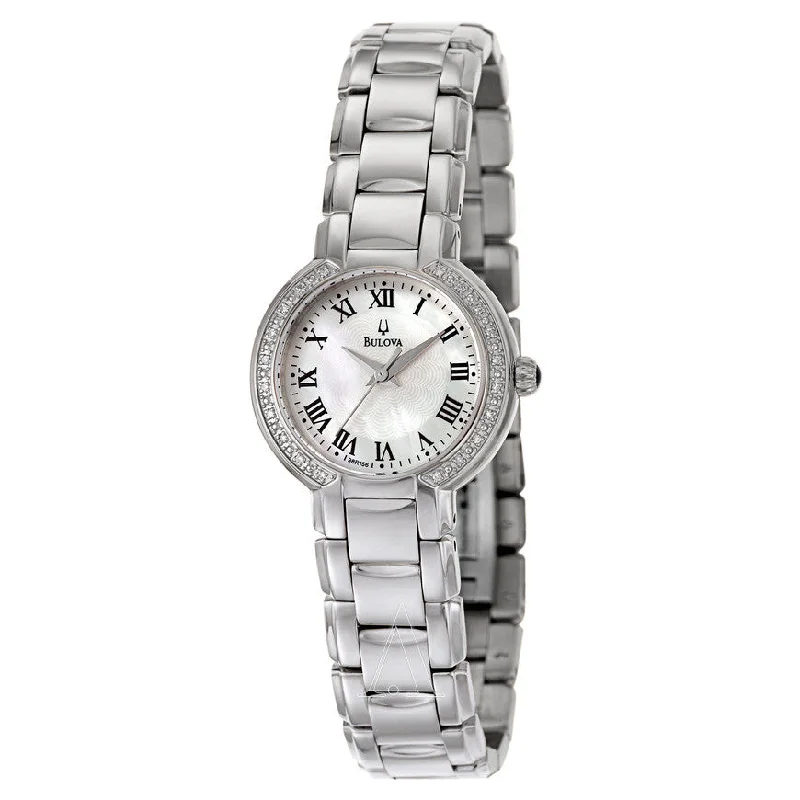 Bulova Women's 96R159 Classic Stainless Steel Diamond-Accented Watch