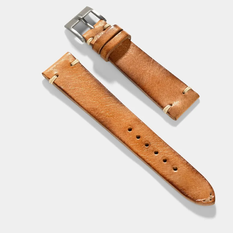 Caramel Brown Leather Watch Strap