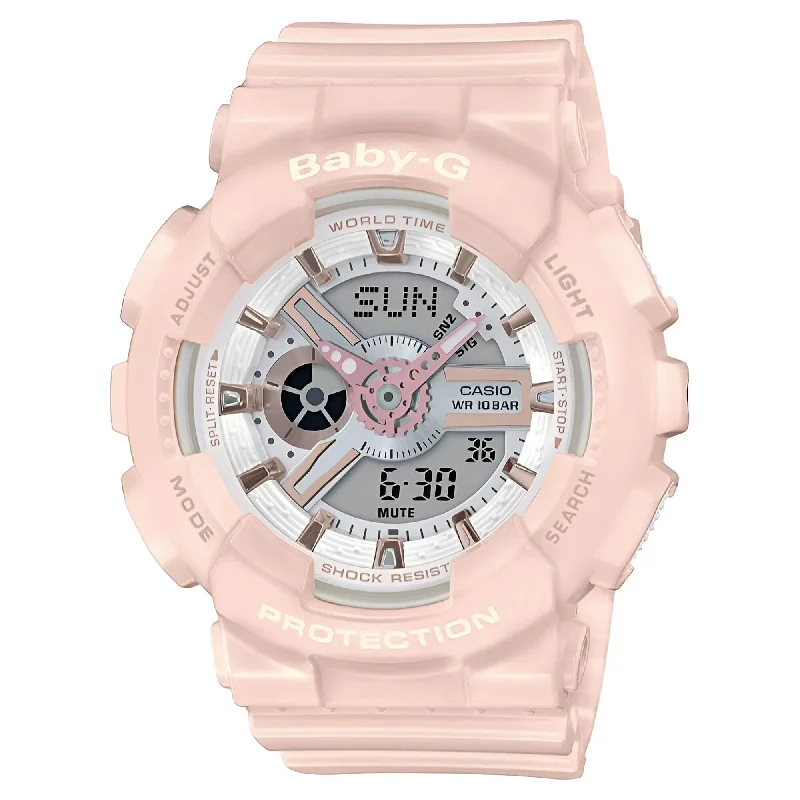 Casio Women's Analog-Digital Watch - Baby-G Pink Resin Strap | BA110RG-4A