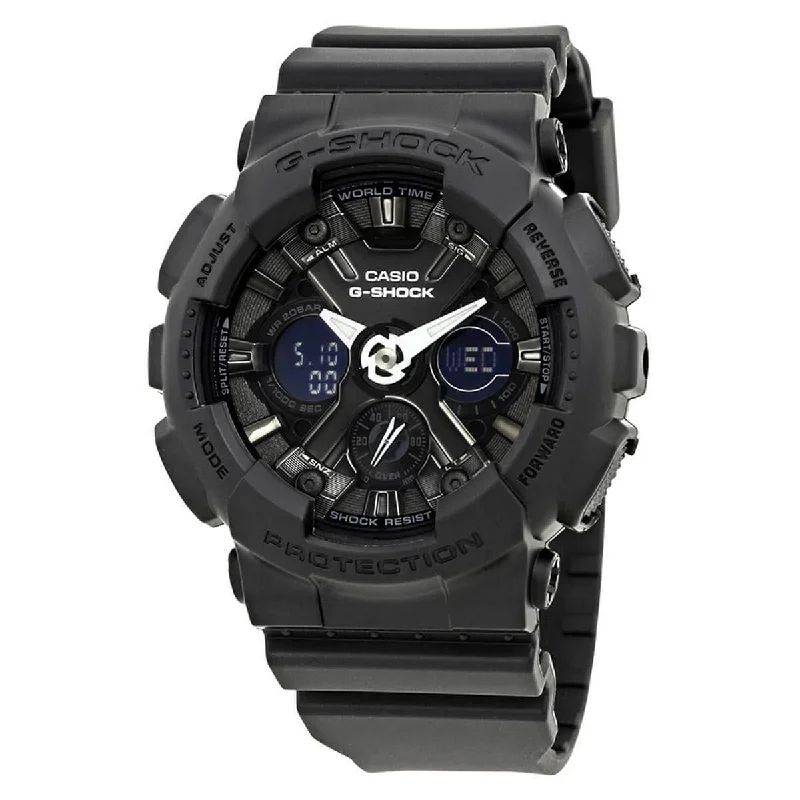 Casio Women's Analog-Digital Watch - G-Shock XL World Time Black Dial | GMAS120MF-1A