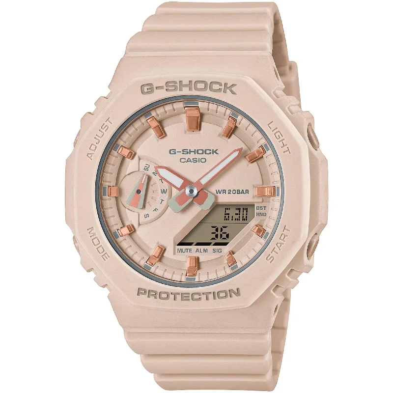 Casio Women's Watch - G-Shock Pink Analog-Digital Dial Resin Strap | GMAS2100-4A