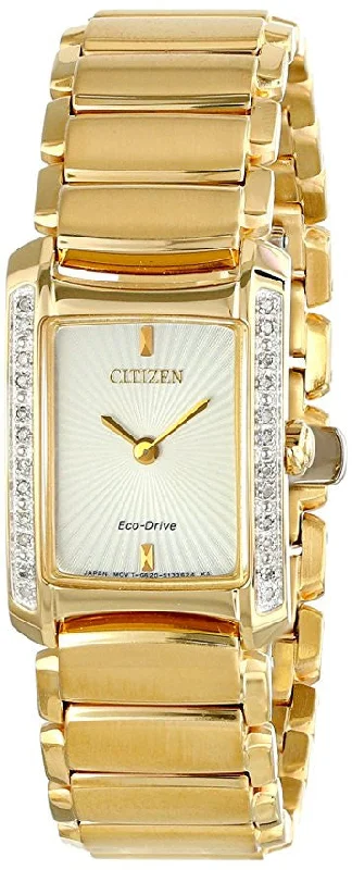 Citizen Women's EG2962-51A "Euphoria" Diamond-Accented Stainless Steel Eco-Drive Watch