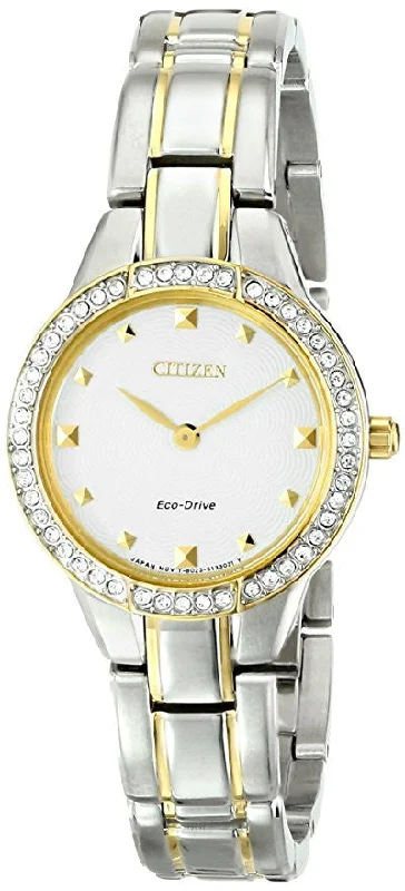 Citizen Women's EX1364-59A Eco-Drive Silhouette Analog Display Two Tone Watch