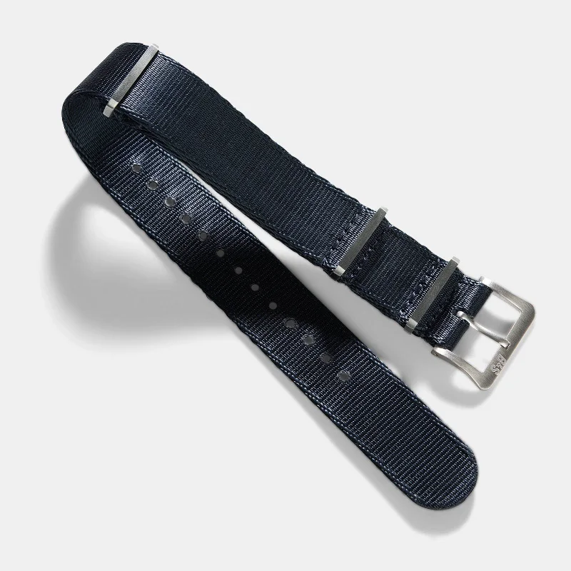 Deluxe Nylon Single Pass Watch Strap Navy Blue