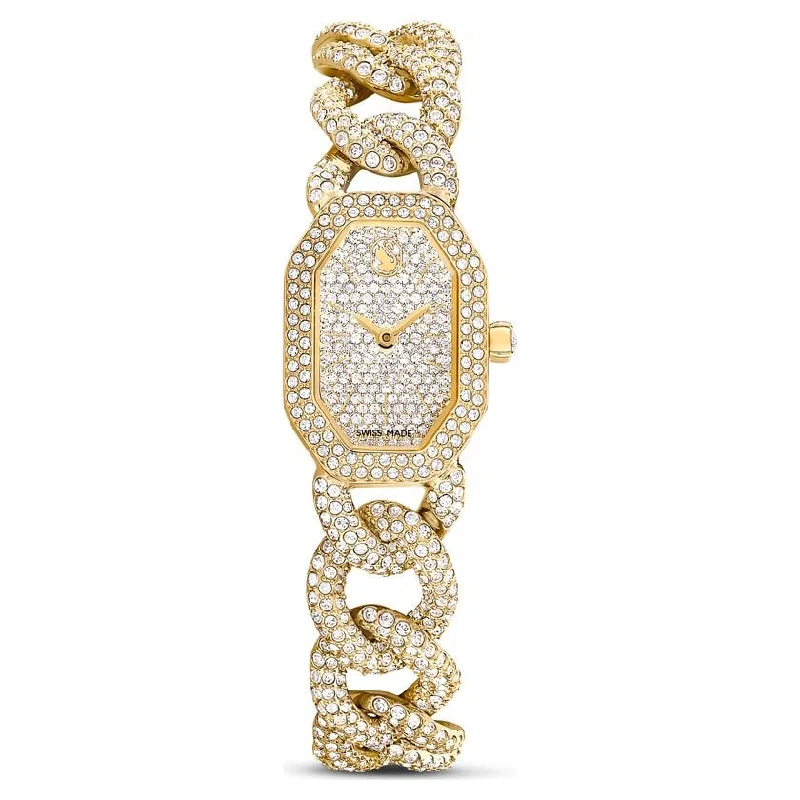 Dextera Swiss Made Crystal Gold Tone Finish Watch 5668854