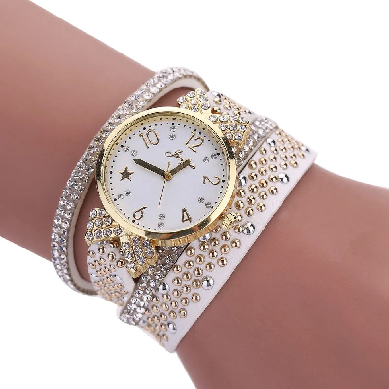 Fashion Leisure Womens Quartz Watch Crystal Diamond Wrist Watch Womens Watches Top Brand Luxury