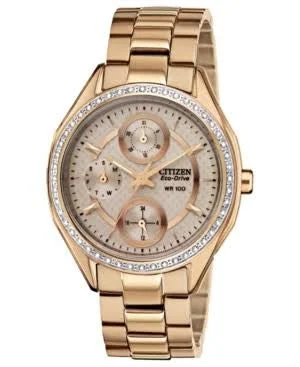 Citizen Women's FD1063-57X Drive from Citizen Eco-Drive Rose Gold-Tone Stainless Steel Bracelet Watch