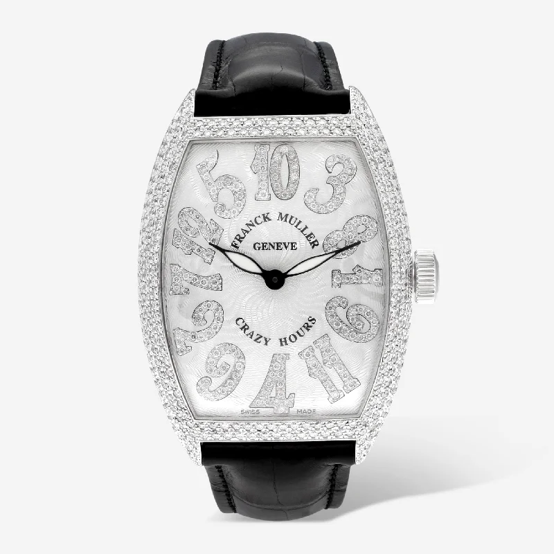 Franck Muller Cintree Curvex Crazy Hours Diamond Set Silver Dial Automatic Ladies Watch 8880CHNBRD6CD