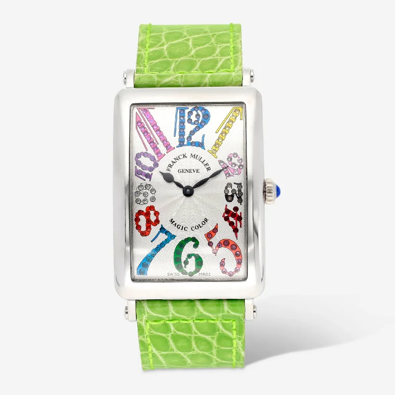 Franck Muller Long Island Magic Color Silver Dial Quartz Unisex Watch 1002QZMAGICCOLOR