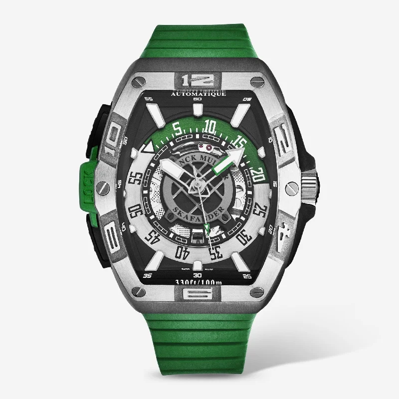 Franck Muller SkaFander Black and Green Dial Automatic Men's Watch 46SCSKFBLKGRN