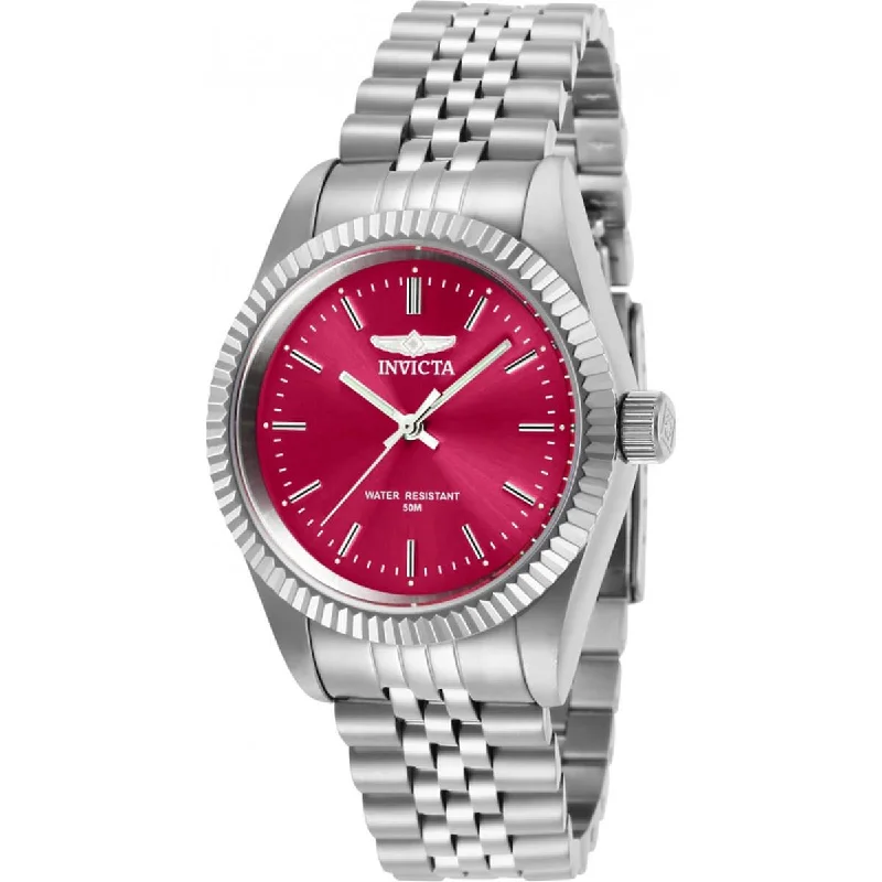 Invicta Women's Quartz Watch - Specialty Red Dial Stainless Steel Bracelet | 29399