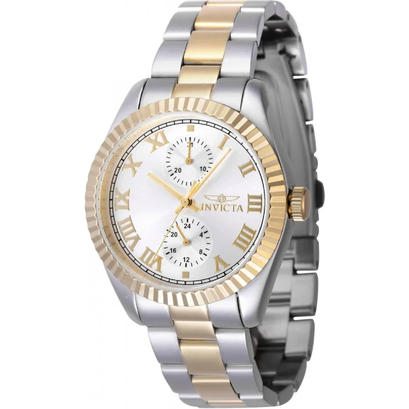 Invicta Women's Quartz Watch - Specialty Silver Tone Dial Two Tone Bracelet | 47440