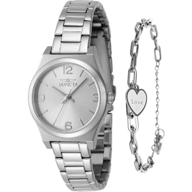 Invicta Women's Watch - Angel Quartz Silver Tone Dial Stainless Steel Bracelet | 48246