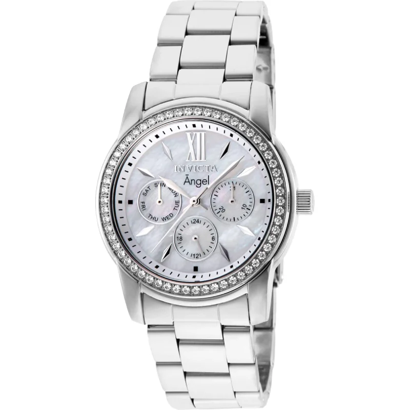 Invicta Women's Watch - Angel Quartz White Mother of Pearl Dial Bracelet | 28686