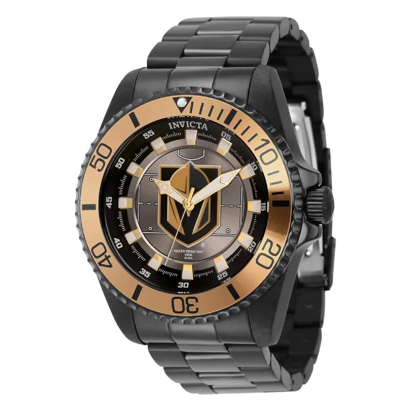 Invicta Women's Watch - NHL Vegas Golden Knights Grey, Black, Gold Tone Dial | 42244