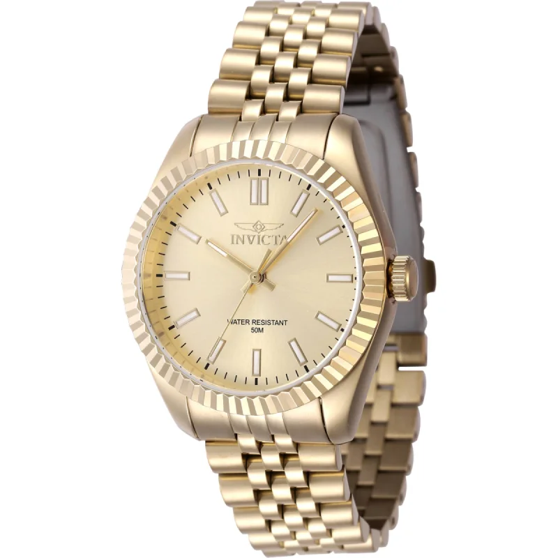 Invicta Women's Watch - Specialty Quartz Gold Tone Brass Dial Steel Bracelet | 47507