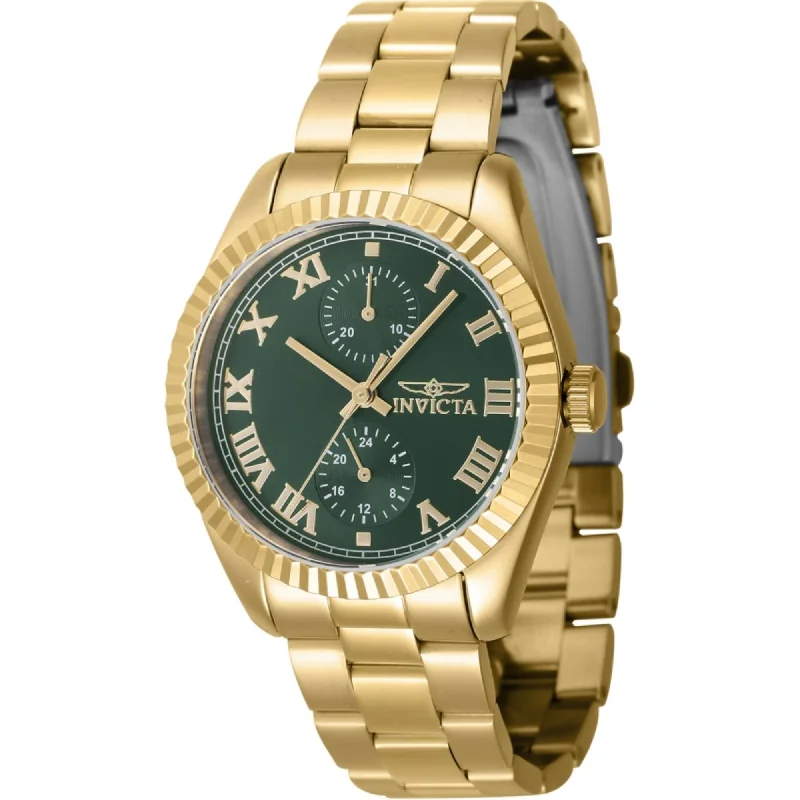 Invicta Women's Watch - Specialty Quartz Green Dial Yellow Gold Bracelet | 47444