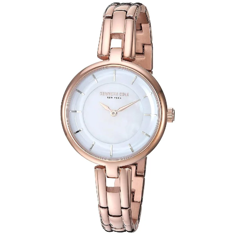 Kenneth Cole Women's Quartz Watch - Classic MOP Dial Rose Gold Bracelet | KC50203002