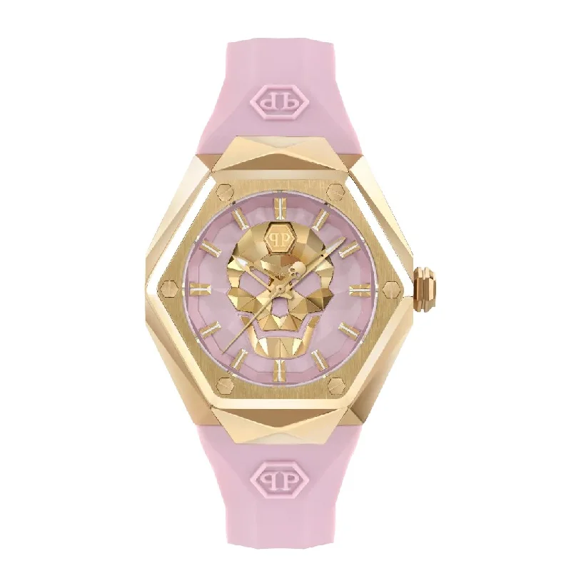 Philipp Plein Ladies High-Conic $Kull Spikes Pink Watch PWADA0124