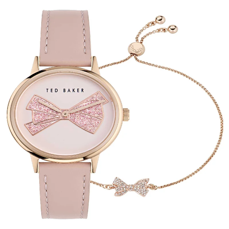 Ted Baker Ladies Iconic Pink Leather Watch BKGFW2401