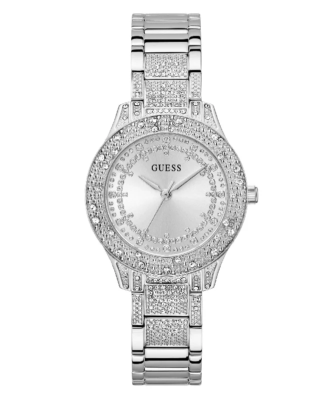 Guess Ladies Shooting Star Silver Tone Recycled Steel Watch GW0746L1