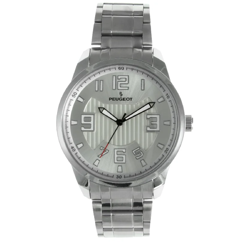 Men's 44mm Slver Dial with Stainless Steel Bracelet