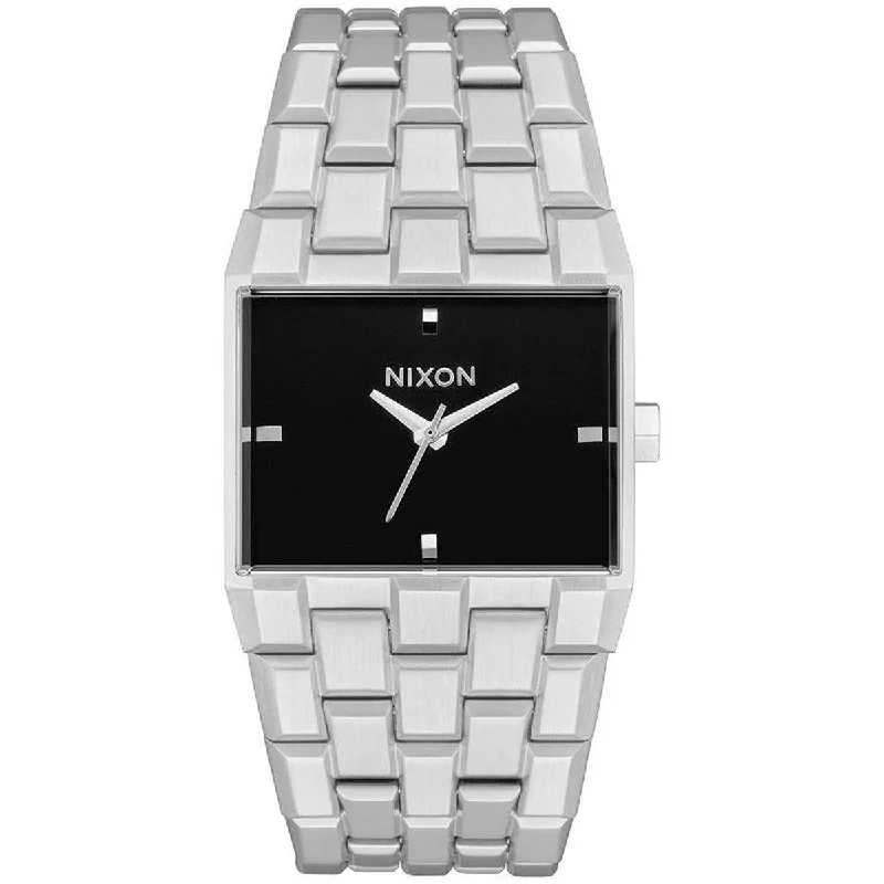 Nixon Women's Quartz Watch - Ticket Black Dial Silver Tone Bracelet | A1262625