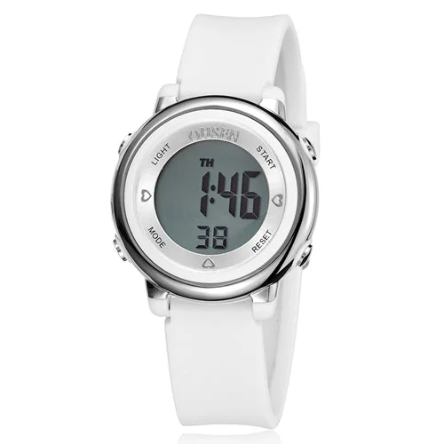 White  Digital watch