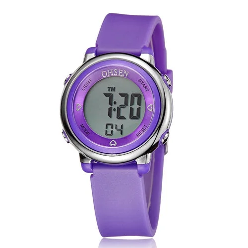 purple Digital watch